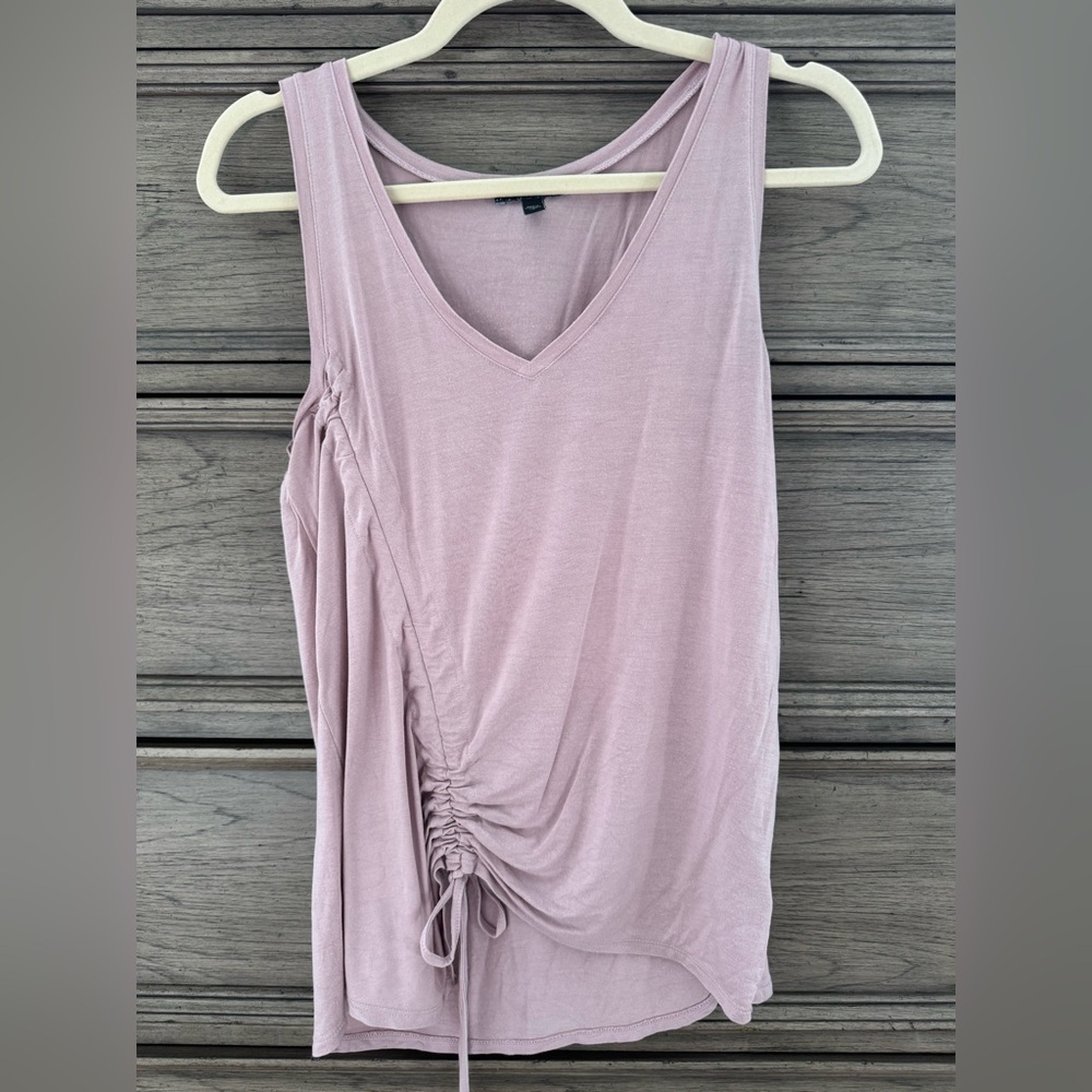 Express Mauve Drawstring Side Tank Top